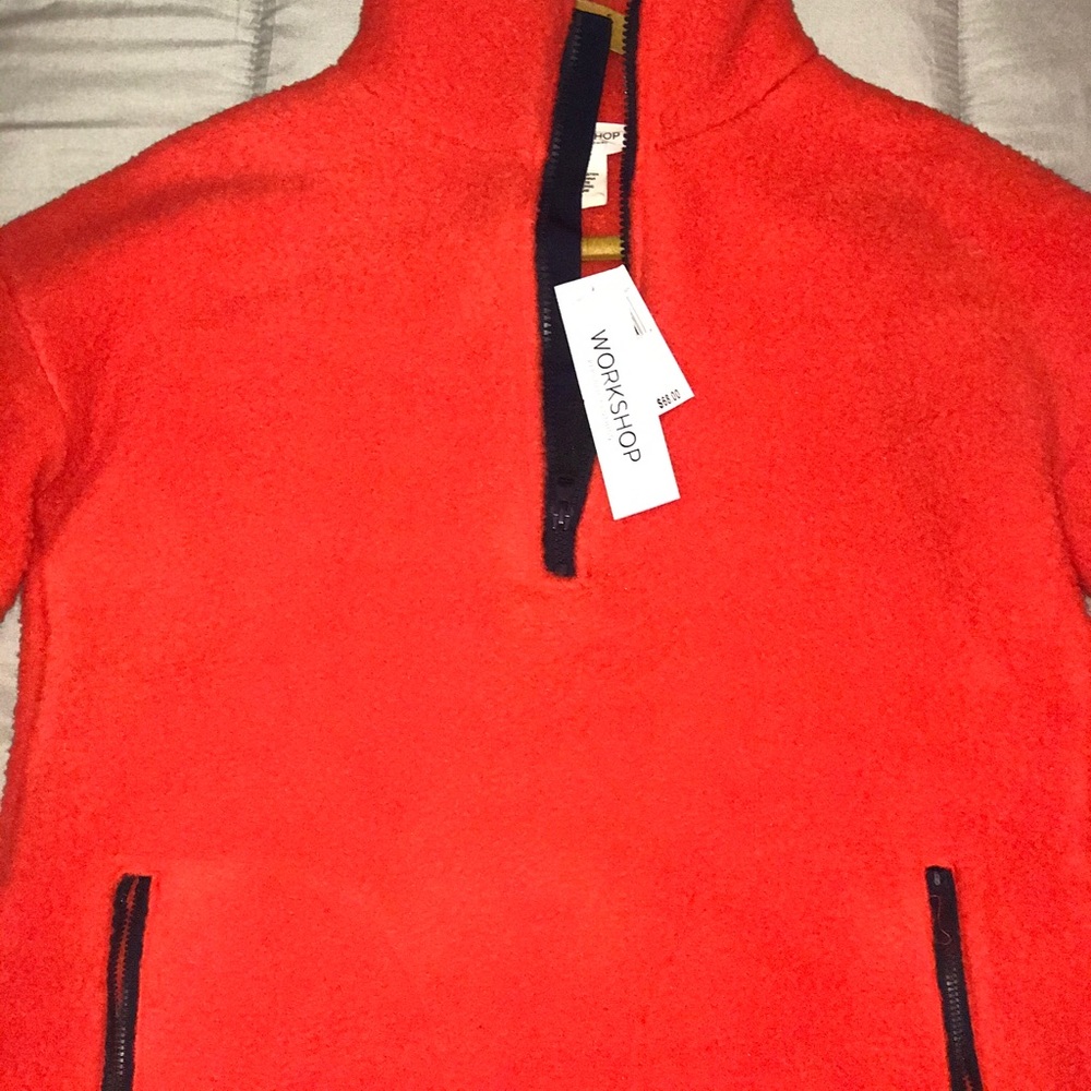 red sweatshirt
